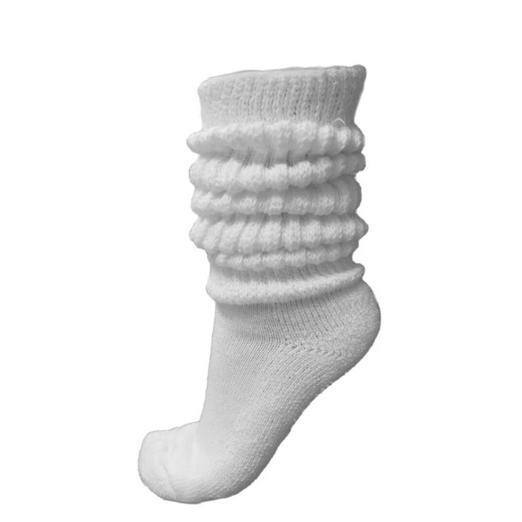 White knit slouch socks - Picture 1 of 2